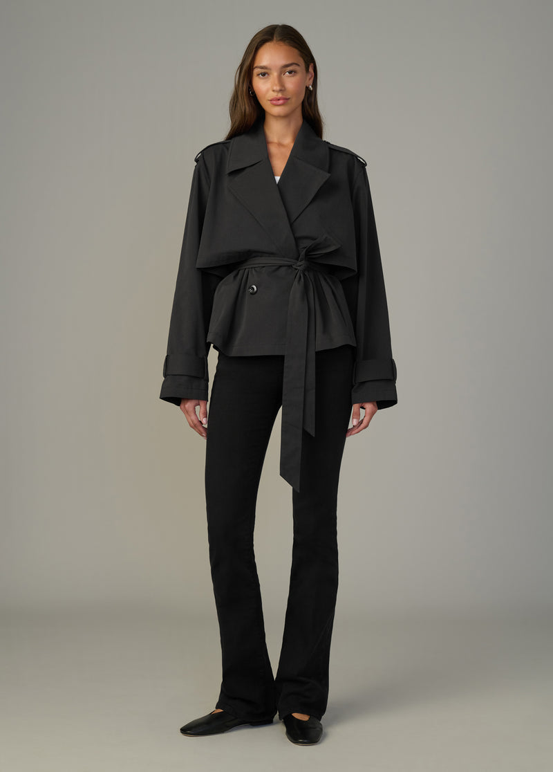 The Liz Cropped Trench Coat | Classic Relaxed Fit Women's