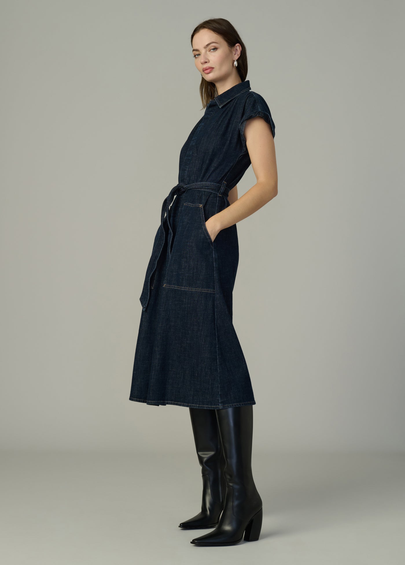 joe's jeans denim dress The Denim Tucker Shift Dress
