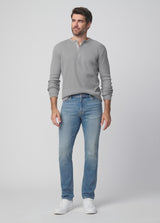 Joe's Jeans Mens Basic Knit Long Sleeve in Light Pastel Grey