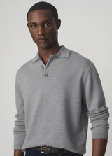 MERINO POLO SWEATER
