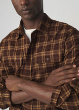 PLAID DOUBLE FLAP POCKET SHIRT