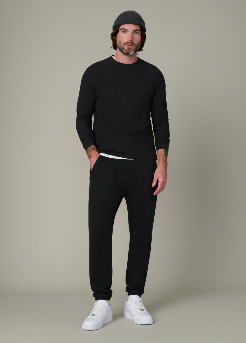 dress pants and t shirt Men's Classic Custom Tailored Long Sleeve T Crew-neck T-shirt with Dress Pants