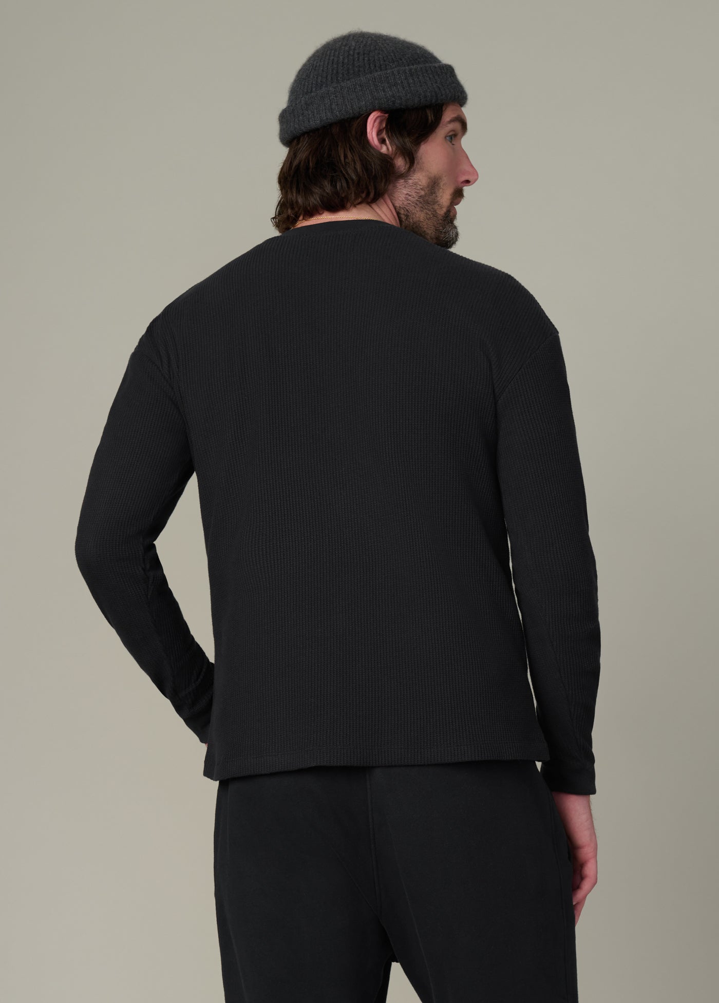 Long Sleeve Waffle Tee Black | Best T Shirts for Men – Joe's® Jeans