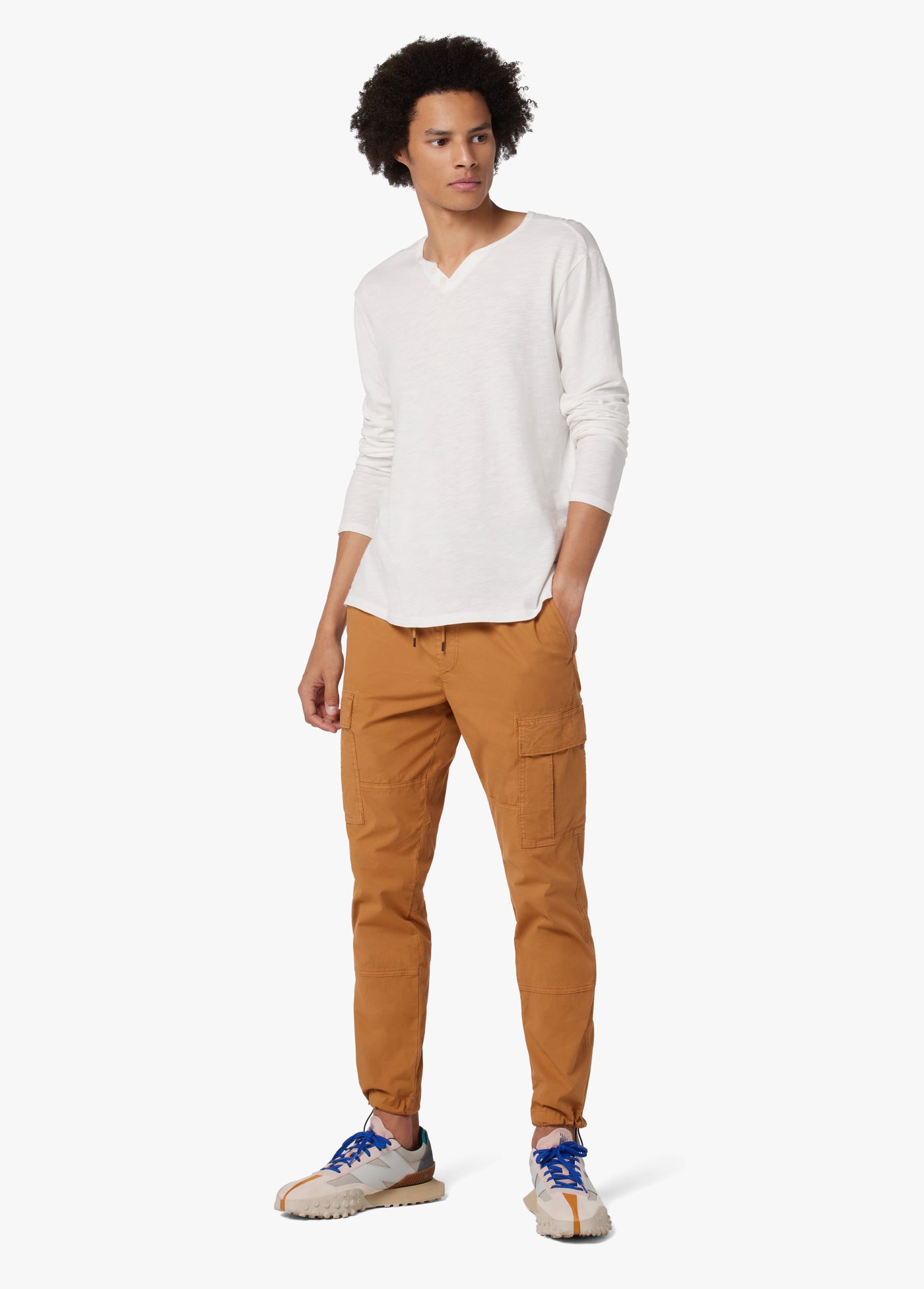 Work Cargo Pants for Men Relaxed Fit Parachute Pants Casual
