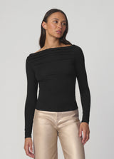 THE PLEATED OFF THE SHOULDER TOP