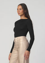 THE PLEATED OFF THE SHOULDER TOP
