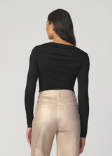 THE PLEATED OFF THE SHOULDER TOP