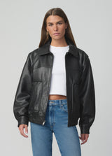 THE LUCA LEATHER BOMBER JACKET