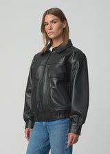 THE LUCA LEATHER BOMBER JACKET