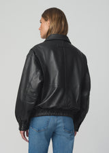 THE LUCA LEATHER BOMBER JACKET