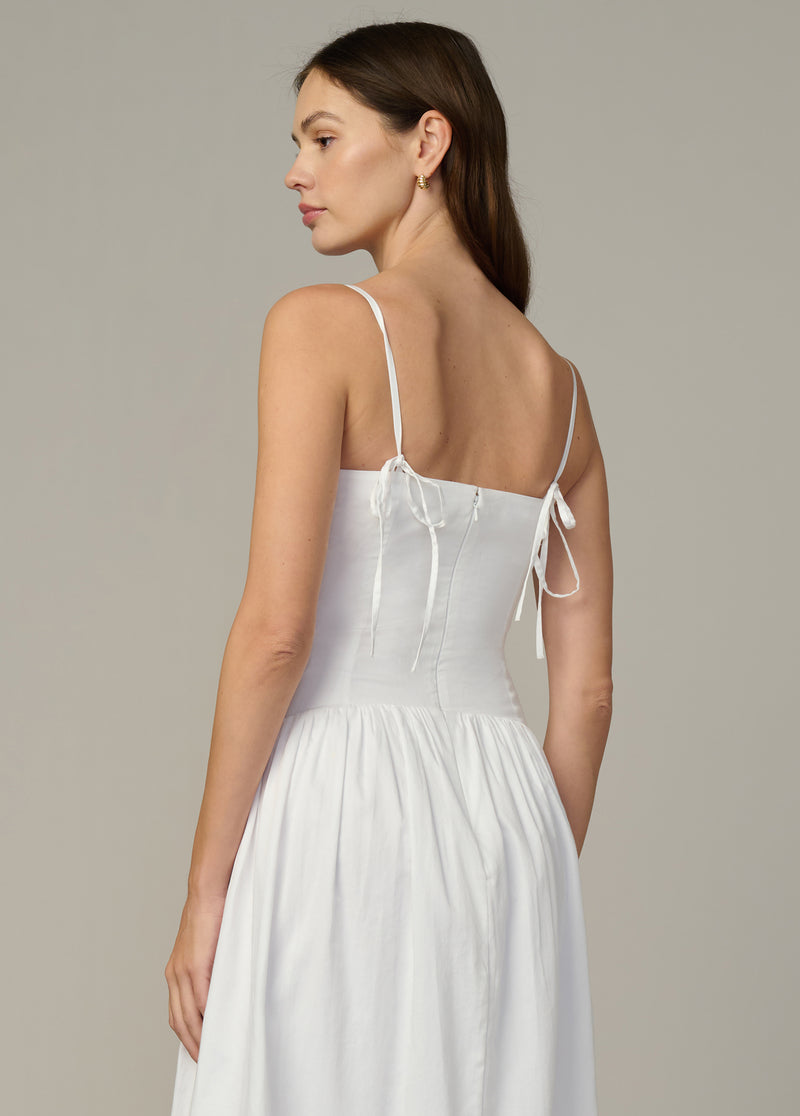 white cotton maxi dress Waverly in | Tiered Dress for Beach Vacations, Baby Showers & Summer 2026 or just everyday wear Women's Je T'aime Toujours White