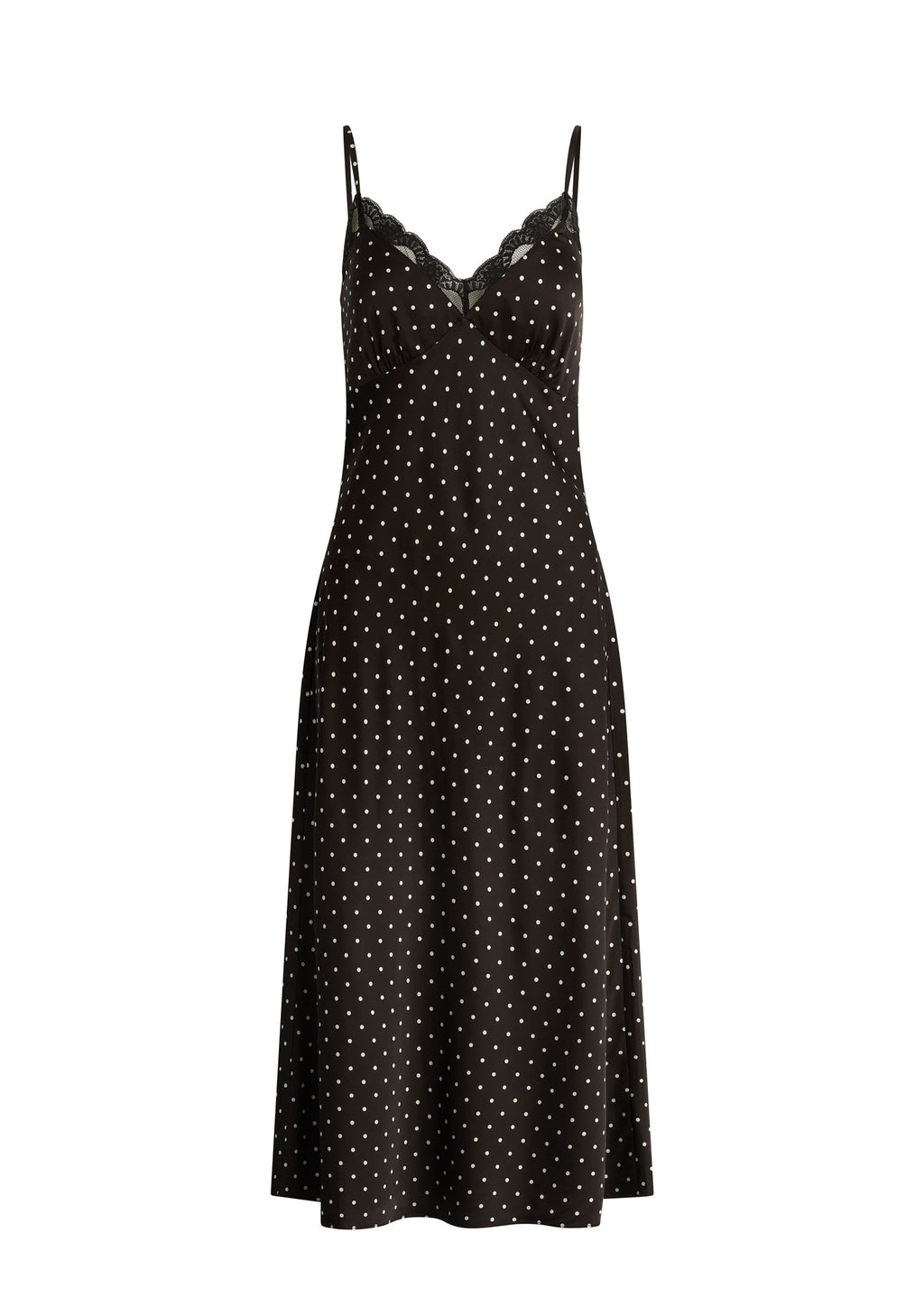 Joe's Jeans The Ines Slip Dress Women's Dress Black Polka Dot : LG