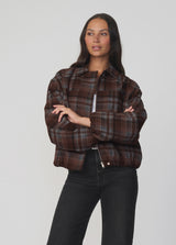 BROWN/BLUE PLAID