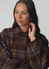 BROWN/BLUE PLAID