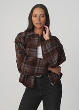BROWN/BLUE PLAID