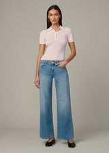 THE CASHMERE SHORT SLEEVE POLO SWEATER