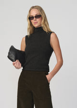 THE STEVIE SLEEVELESS ROLL NECK SWEATER