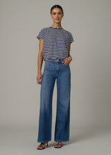 NAVY ECRU STRIPE