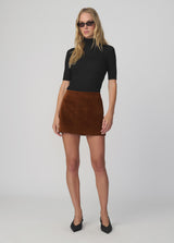 THE VEGAN SUEDE MINI SKIRT