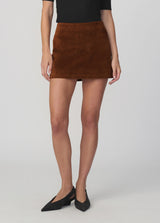 THE VEGAN SUEDE MINI SKIRT