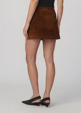 THE VEGAN SUEDE MINI SKIRT