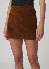 THE VEGAN SUEDE MINI SKIRT