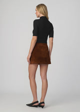 THE VEGAN SUEDE MINI SKIRT