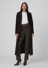 THE VEGAN SUEDE LONG COAT