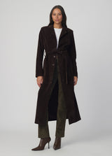 THE VEGAN SUEDE LONG COAT