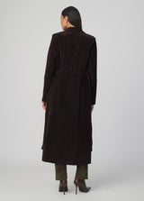THE VEGAN SUEDE LONG COAT