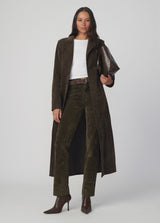 THE VEGAN SUEDE LONG COAT