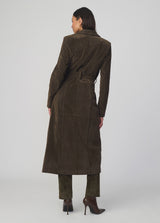 THE VEGAN SUEDE LONG COAT