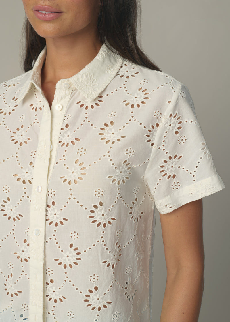【josemoon】2026SS EYLET STUDS MINI TSHIRT THE EYELET SHORT SLEEVE SHIRT – Joe's® Jeans