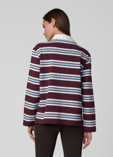 OXBLOOD/SKY RUGBY