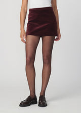 THE VELVETEEN MINI SKIRT