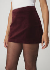 THE VELVETEEN MINI SKIRT