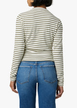 ECRU/OLIVE STRIPE