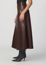 THE TAVI VEGAN LEATHER SKIRT