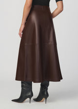 THE TAVI VEGAN LEATHER SKIRT