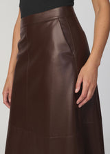 THE TAVI VEGAN LEATHER SKIRT
