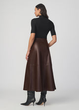 THE TAVI VEGAN LEATHER SKIRT