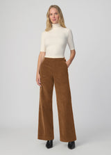 THE CORDUROY SIDE ZIP WIDE LEG