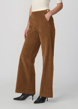 THE CORDUROY SIDE ZIP WIDE LEG