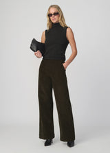 THE CORDUROY SIDE ZIP WIDE LEG