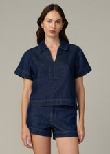 THE LILLIAN DENIM POPOVER SHIRT