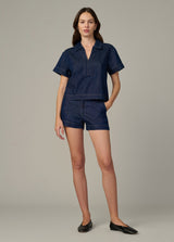 THE LILLIAN DENIM POPOVER SHIRT