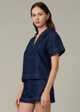 THE LILLIAN DENIM POPOVER SHIRT
