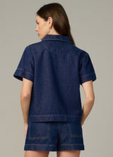 THE LILLIAN DENIM POPOVER SHIRT