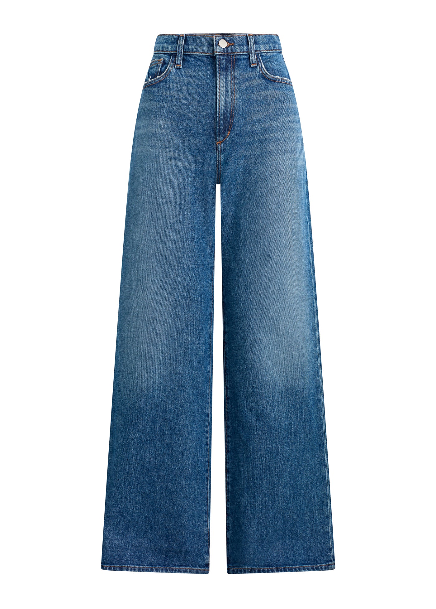 The Mia Petite Wide Leg Jeans | Medium Indigo High-Rise Denim