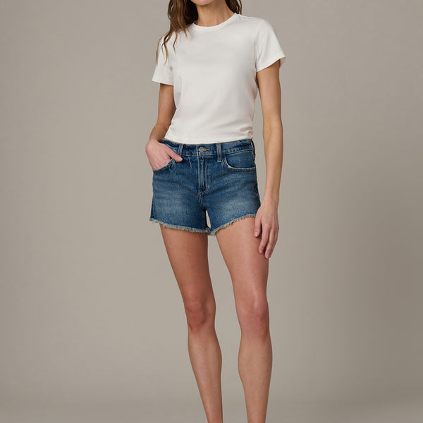 Generic Mini short en jean sexy coupe basse pour femme - Taille basse - Pour fille, bleu, L